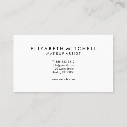 メーキャップアーティストのモダンな手書きの金ゴールドのグリッターの唇 名刺 (裏面)