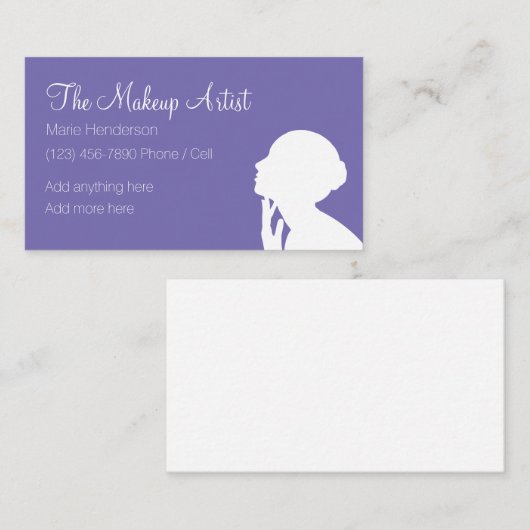 メーキャップアーティストのモダンの美しい 名刺 (正面/裏面)