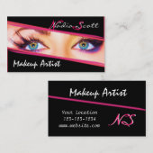 メーキャップアーティストのモノグラムの名刺 名刺 (正面/裏面)