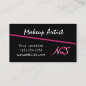 メーキャップアーティストのモノグラムの名刺 名刺 (裏面)