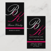 メーキャップアーティストのモノグラムの名刺 名刺 (正面/裏面)