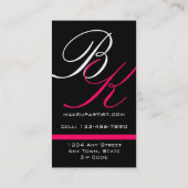 メーキャップアーティストのモノグラムの名刺 名刺 (裏面)