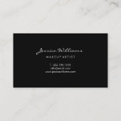 メーキャップアーティストのロイヤリティのシックな金ゴールドの唇 ロイヤリティカード (裏面)