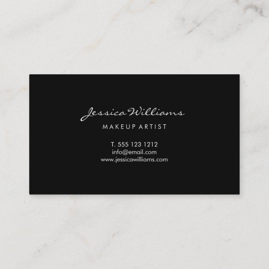 メーキャップアーティストのロイヤリティのシックな金ゴールドの唇II ロイヤリティカード (裏面)