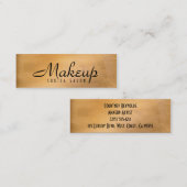 メーキャップアーティストの光沢がある銅の細い名刺 スキニー名刺 (正面/裏面)