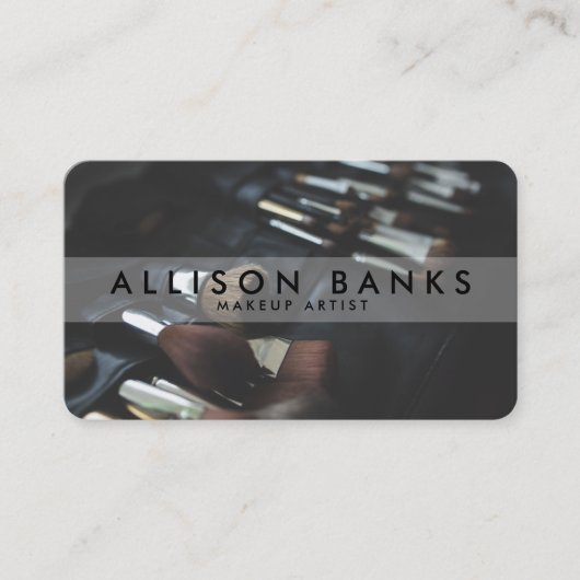 メーキャップアーティストの写真の名刺 名刺 (正面)