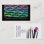 メーキャップアーティストの化粧品のパレット 名刺 (正面/裏面)