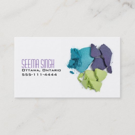 メーキャップアーティストの化粧品3つの顔 名刺 (正面)