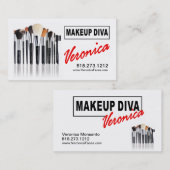 メーキャップアーティストの名刺のための化粧の花型女性歌手 名刺 (正面/裏面)