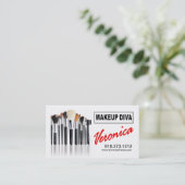 メーキャップアーティストの名刺のための化粧の花型女性歌手 名刺 (スタンド正面)