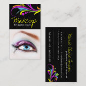 メーキャップアーティストの名刺のテンプレート 予約カード (正面/裏面)