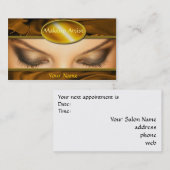 メーキャップアーティストの名刺のテンプレート 予約カード (正面/裏面)