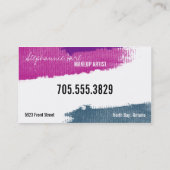 メーキャップアーティストの名刺のモダンでグランジなモノグラム 名刺 (裏面)