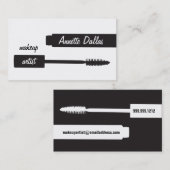 メーキャップアーティストの名刺の白黒 名刺 (正面/裏面)