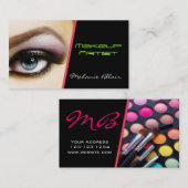 メーキャップアーティストの名刺の目 名刺 (正面/裏面)