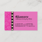 メーキャップアーティストの名刺はピンクの唇をつけます 名刺 (裏面)