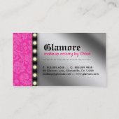 メーキャップアーティストの名刺は唇の鏡をつけます 名刺 (裏面)