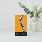 メーキャップアーティストの名刺-はっきりしたなシマウマのプリント 名刺 (スタンド正面)