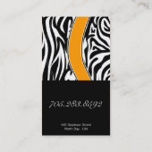 メーキャップアーティストの名刺-はっきりしたなシマウマのプリント 名刺 (裏面)