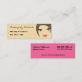 メーキャップアーティストの名刺 スキニー名刺 (正面/裏面)