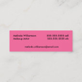 メーキャップアーティストの名刺 スキニー名刺 (裏面)