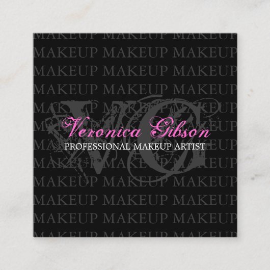 メーキャップアーティストの名刺 スクエア名刺 (正面)