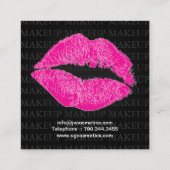 メーキャップアーティストの名刺 スクエア名刺 (裏面)