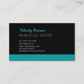 メーキャップアーティストの名刺-ティール(緑がかった色) 名刺 (裏面)