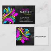 メーキャップアーティストの名刺 予約カード (正面/裏面)