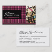 メーキャップアーティストの名刺 予約カード (正面/裏面)