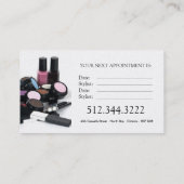 メーキャップアーティストの名刺 予約カード (裏面)