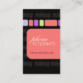 メーキャップアーティストの名刺 名刺 (裏面)