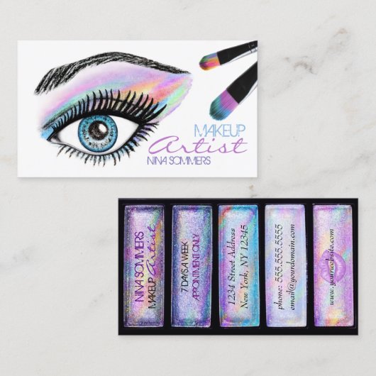 メーキャップアーティストの名刺 名刺 (正面/裏面)