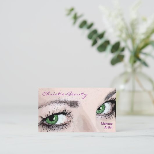 メーキャップアーティストの名刺 名刺 (スタンド正面)