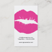 メーキャップアーティストの名刺 名刺 (裏面)