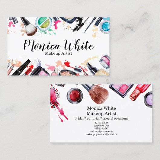 メーキャップアーティストの名刺 名刺 (正面/裏面)