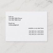 メーキャップアーティストの名刺 名刺 (裏面)