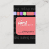 メーキャップアーティストの名刺 名刺 (裏面)