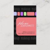 メーキャップアーティストの名刺 名刺 (裏面)