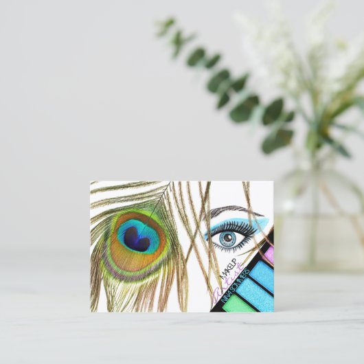 メーキャップアーティストの名刺 名刺 (スタンド正面)