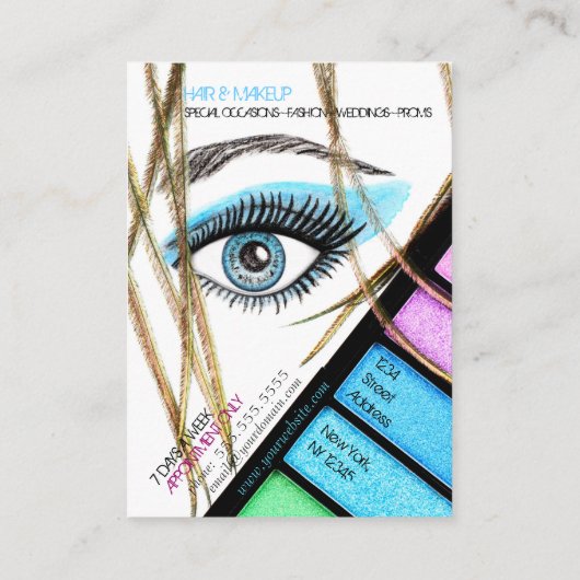 メーキャップアーティストの名刺 名刺 (裏面)