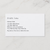 メーキャップアーティストの名刺 名刺 (裏面)