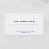 メーキャップアーティストの名刺 名刺 (裏面)