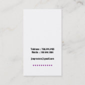 メーキャップアーティストの名刺 名刺 (裏面)