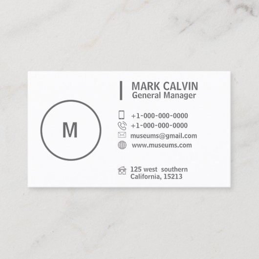 メーキャップアーティストの専門の白い灰色 名刺 (正面)