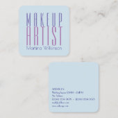 メーキャップアーティストの巨大な文字の手紙カバー スクエア名刺 (正面/裏面)