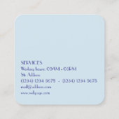 メーキャップアーティストの巨大な文字の手紙カバー スクエア名刺 (裏面)