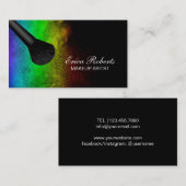 メーキャップアーティストの粋な虹の粉の美容院 名刺 (正面/裏面)