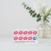 メーキャップアーティストの粋な銀製のスパンコールのロイヤリティの穿孔器 ロイヤリティカード (スタンド正面)