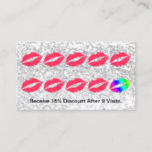 メーキャップアーティストの粋な銀製のスパンコールのロイヤリティの穿孔器 ロイヤリティカード (正面)